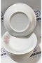 Porselen Müge 12 Pieces 19 cm Deep Plate - 2