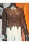 Süzene Knitted Patterned Knitwear Long-Sleeved Crop