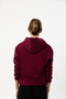 Hooded Organic Cotton Women's Burgundy Hoodie - 4