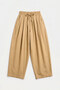 Women's Brown S6-76 Super Balloon Fit Loose Cut Special Fabric Trousers - 3