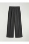Anthracite Standard Fit Women's Pleated Fabric Trousers - 4