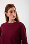 Regular Organic Cotton Burgundy Women's Sweatshirt - 2
