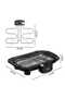 Electric Barbecue Grill with 2000W Strong Firepower Adjustable Grill Height Fast Heating - 3