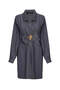 Gray Accessory Detailed Above-Knee Crepe Dress - 2
