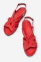 Orfeo genuine leather women's orthopedic sandal - red - 7