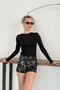 Lace Shorts - Black-D2940 |   D2940 - 3