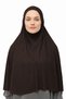 Ready-Made Turban Veil Practical Scarf Hijab with Niqab - Prayer Covering Sufle (3XL) - Coffee
