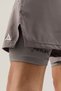 Training Cri-28 Fit Ls Mid Waist 2 in 1 Men's Athlete Shorts with Tights Gray - 4