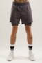 Training Cri-28 Fit Ls Mid Waist 2 in 1 Men's Athlete Shorts with Tights Smoked