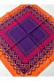 Orange patterned colorful modal women's scarf bandana 50x50 cm standard size hair neck bag accessory - 4