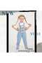🧸   Girl's Teddy Bear Detailed Denim Salopet Pants - 2