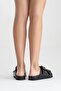 Lusino Women's Genuine Leather Slippers Black - 8
