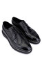Men's Genuine Leather Black Classic Shoes - 2