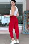 High Waist Balloon Cut Crepe Trousers 6Y010