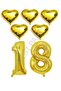 Best Gold Color 18Th Birthday Foil Balloon Celebration Set