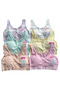 Young Girls' String Strap Cotton Padded Half Tank Top Bustier Set &Crop - 6 Pieces - 5