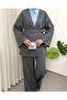 Belted Kimono Pants Set - Smoke - 5