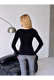 Crew Neck Slim Fit Long Sleeve Knitwear Blouse - 6