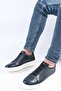 Laceless Elastic Eva Sole Genuine Leather Sneaker 174-24226 Men's Shoes