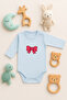 Baby Bodysuit (Snap Fasteners) Unisex Cute Bodysuit 100% Cotton Candy Ribbon Printed