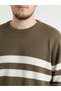 Lcwaikiki Classic Crew Neck Striped Men's Knitwear Sweater - 3