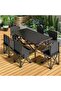 120cm table,36x36x58CM chairs 6pcs,Foldable outdoor table and chairs set, camping table and chairs