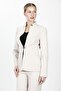 Hakim Yaka Classic Women's Jacket-Beige - 1185100