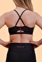 Root and Rise Supportive Graphic Heart Print Black Sports Bra - 3