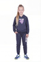 Girl's 3-Piece Tracksuit Set – Hooded, Printed, Sporty - 3