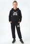 Girl's 3-Piece Tracksuit Set – Hooded, Printed, Sporty - 4