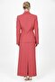 Jacket with Collar Pockets Modern Jacket & Long Pencil Skirt Women's Suit-Tile - 3