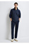 Black Navy Blue Trousers Regular Straight/Normal Waist/Straight Leg 0010559-86623