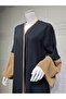 Stylish Abaya Robe with Featured Patchwork Sleeves and Cardigan Coat - 6