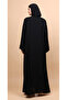Celestial Jet Open-Stitch Abaya - 4