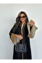 Stylish Abaya Robe with Featured Patchwork Sleeves and Cardigan Coat - 5