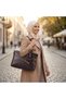 Elina Faux Leather Belt Buckle Detailed Women's Shoulder Bag Brown - 6