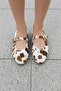 Cow D Patterned Women's t Buckled Elastic Easy-To-Wear Summer S Suede Dowry Bundle B Ballet Flats B71Snav - 2
