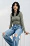 Women's 3-pack basic long sleeve crew neck lycra-free slim fit t-shirt - 6