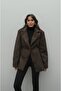 Brown Flecked Single-Button Jacket