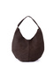 Rosella Suede Leather Women's Shoulder Bag with Double-Sided Makeup Bag Brown - 2