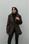 Brown Flecked Single-Button Jacket - 3