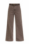Belted Ribbed Wide Leg Jeans - 2