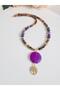 Tiger's Eye Natural Stone Tree of Life Necklace 50 cm - 4