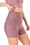 Women's Dusty Rose Sports Mini Leggings with Pockets - 3