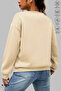 Unisex Bubu Dudu Printed Crew Neck Hoodless Oversized 100% Cotton Combed Cotton Sweatshirt - 6