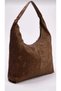 The Moiss Brown Suede Knitted Textured Casual Look and Large Volume Women's Shopper Shoulder Bag - 4