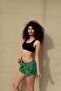 Women's Green Swim Shorts - 3