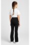 Girl's Black Scuba Spanish Leggings - 3