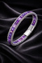 Women's Steel Bracelet with Natural Amethyst Stone, Braided Chain Model, Women's Tag - 5