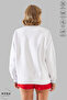 Unisex Bubu Dudu Printed Crew Neck Hoodless Oversized 100% Cotton Combed Cotton Sweatshirt - 7